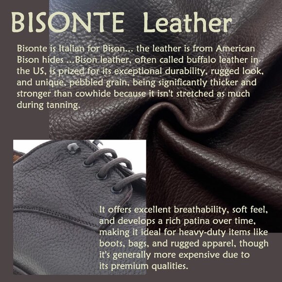 *NIB* $650 Pastori DI BIANCO Italian Derby US 9 M BISON Leather * add $15 Trees main image 11